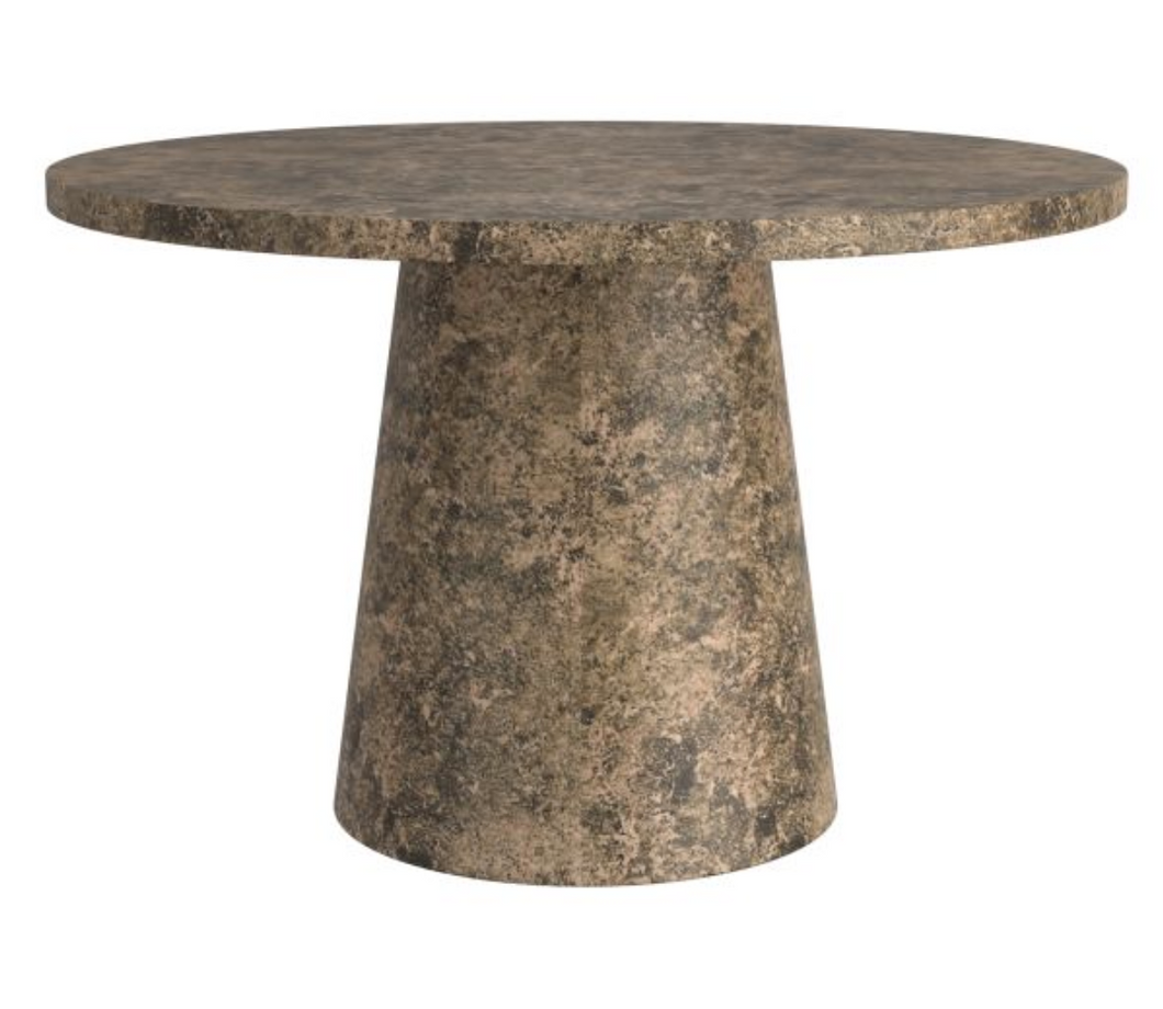 Godiva Round Pedestal Table in Grey Stone