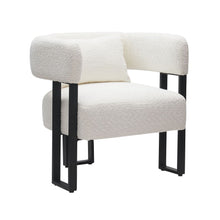 Load image into Gallery viewer, Scarlet Accent Chair in Ivory Boucle and Black
