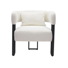 Load image into Gallery viewer, Scarlet Accent Chair in Ivory Boucle and Black

