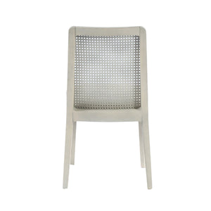 Cane Dining Chair - Beige/White