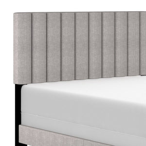 Jude Upholstered Bed -Light Grey
