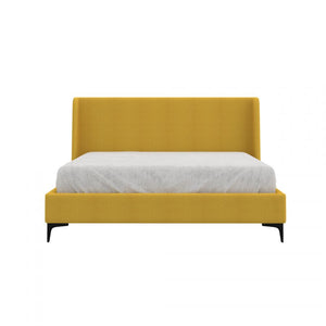 Harmon Upholstered Bed, Mustard