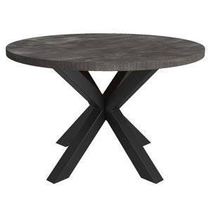 Arman Round Dining Table -Distressed Grey