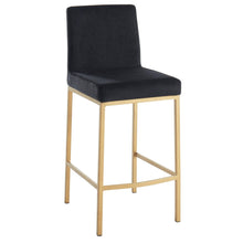 Load image into Gallery viewer, Dani Counter Height Stool -Black/Gold.
