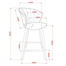 Load image into Gallery viewer, Tula Counter Stool -Grey
