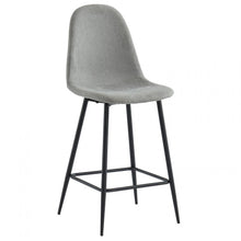 Load image into Gallery viewer, Oscar 26&quot; Counter Height Stool, Grey/Black Legs
