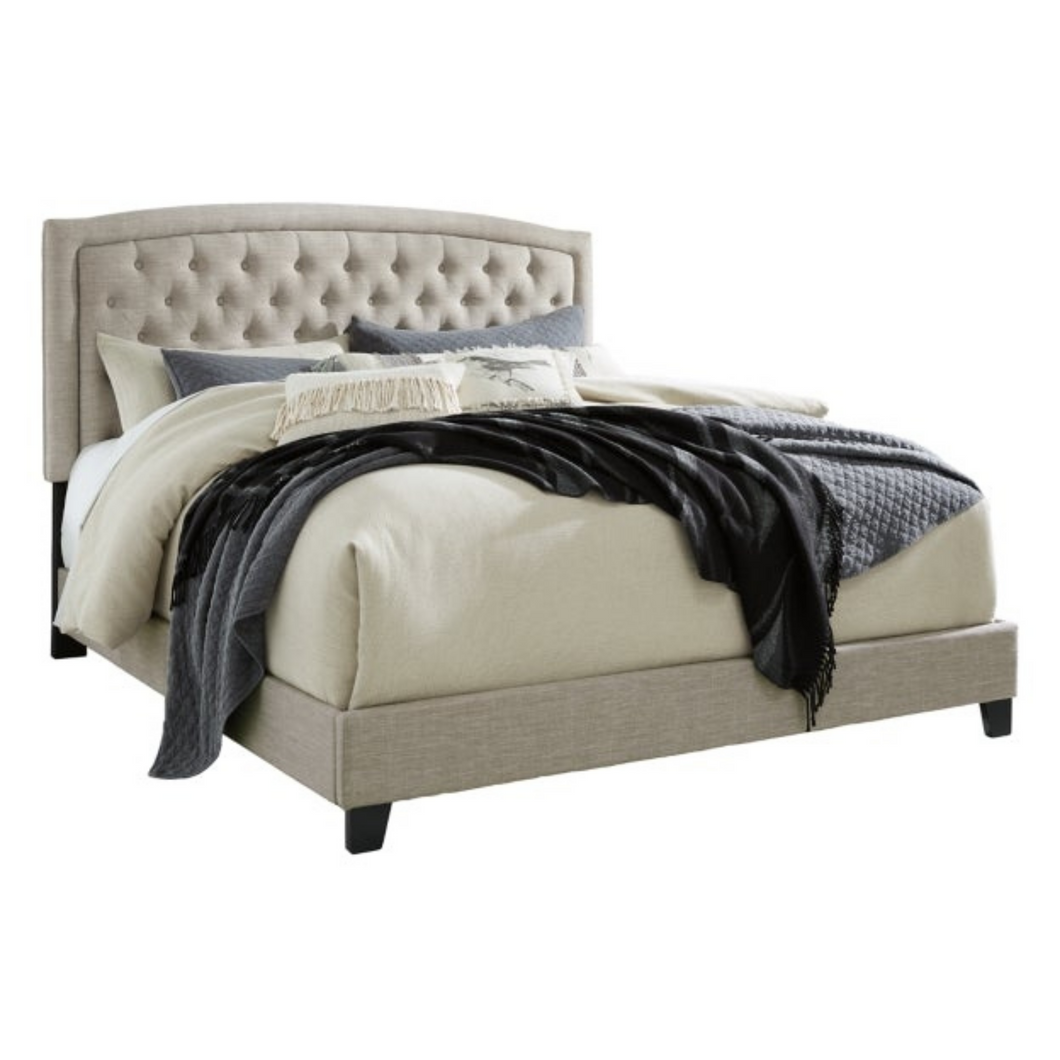 JJ Grey Upholstered Bed