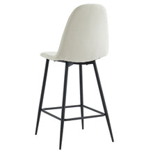 Load image into Gallery viewer, Oscar 26&quot; Counter Height Stool -Beige/Black Legs
