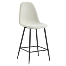 Load image into Gallery viewer, Oscar 26&quot; Counter Height Stool -Beige/Black Legs
