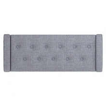 Load image into Gallery viewer, Odet Storage Ottoman/Bench in Grey with Black Leg.
