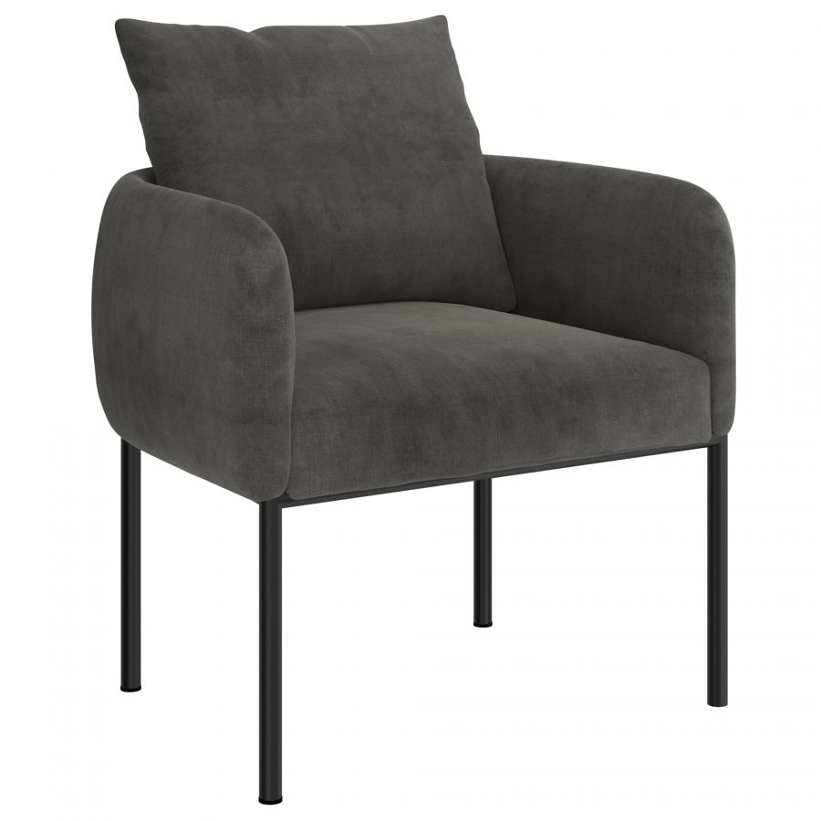 Petrie Accent Chair in Charcoal.