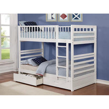 Load image into Gallery viewer, Rae Twin/Twin Bunk Beds with Storage, White

