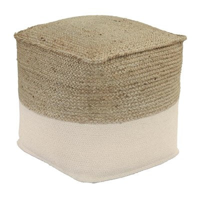 Sweed Valley Square Pouf -White