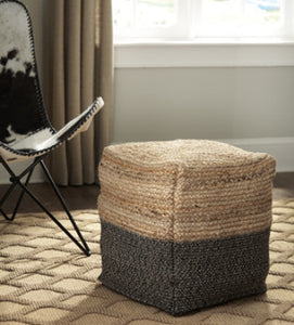 Sweed Valley Square Pouf -Black