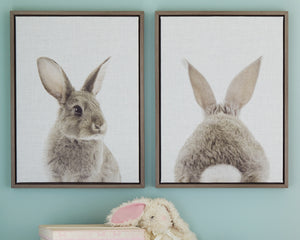 Set of 2 Bunny Art