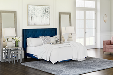 Load image into Gallery viewer, Vincent Upholstered Bed -Blue
