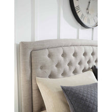 Load image into Gallery viewer, JJ Grey Upholstered Bed.
