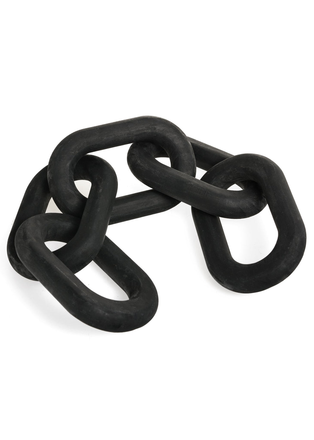 Wood Decorative Chain Links, Black