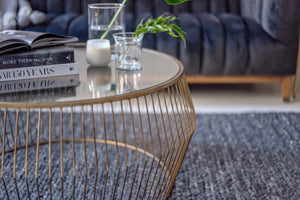 Cyclone Wire Coffee Table – Gold.