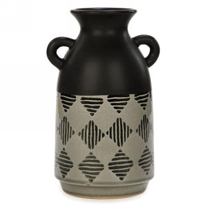 Black & Khaki Vase