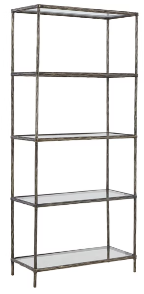 Ryandale Bookcase -Antique Pewter Finish