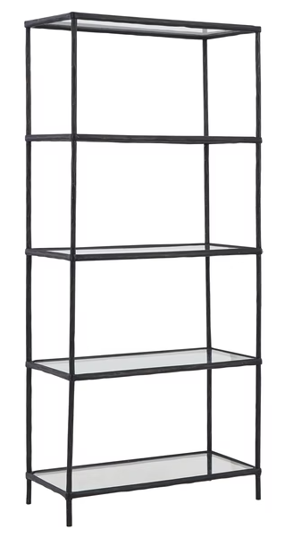 Ryandale Bookcase -Antique Black Finish