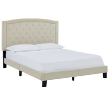Load image into Gallery viewer, Adelle Upholstered Platform Bed -Cream **KING IN STOCK
