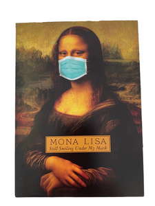 Mona Lisa In A Mask Birthday Card