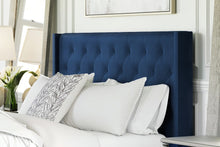 Load image into Gallery viewer, Vincent Upholstered Bed -Blue
