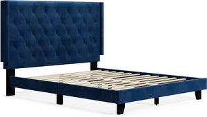 Vincent Upholstered Bed -Blue