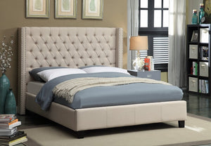 Sierra Beige Upholstered Bed