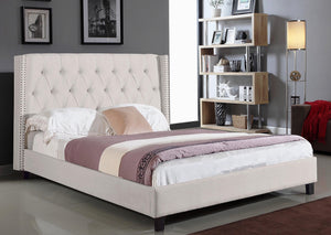 Ingrid Upholstered Bed, Ivory