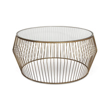 Load image into Gallery viewer, Cyclone Wire Coffee Table – Gold.
