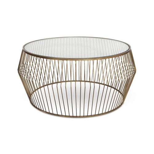 Cyclone Wire Coffee Table – Gold.