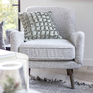 Evan Accent Chair, Grey Boucle