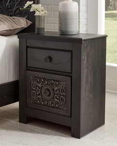 Paxberry Two Drawer Nightstand -Dark Brown
