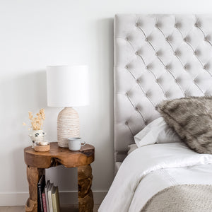 Jolie Upholstered Bed - Light Grey