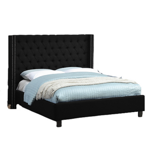 Serena Upholstered Bed, Black